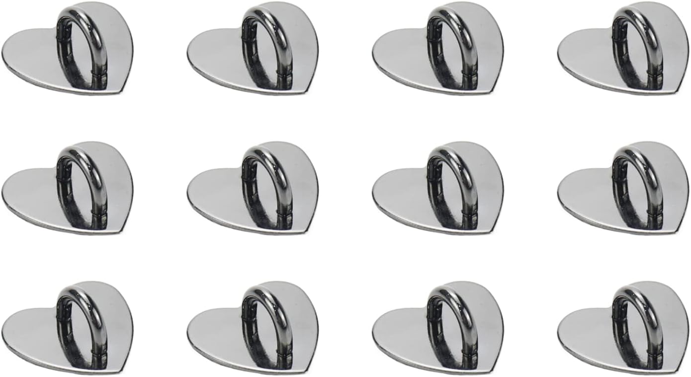 Charm Hook Adhesive Metal Heart Shape
