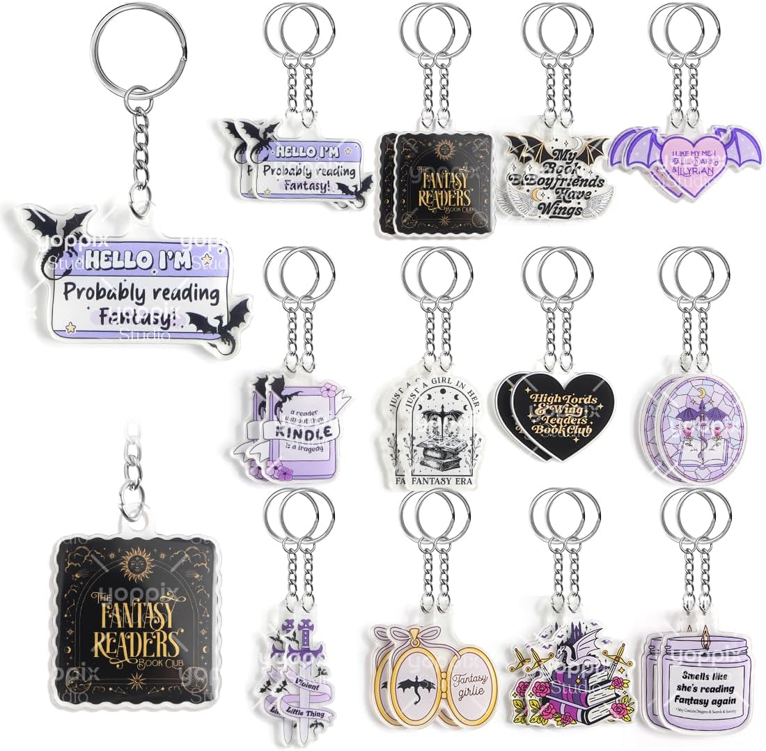 Funny Book Keychain Bookish Accessories
