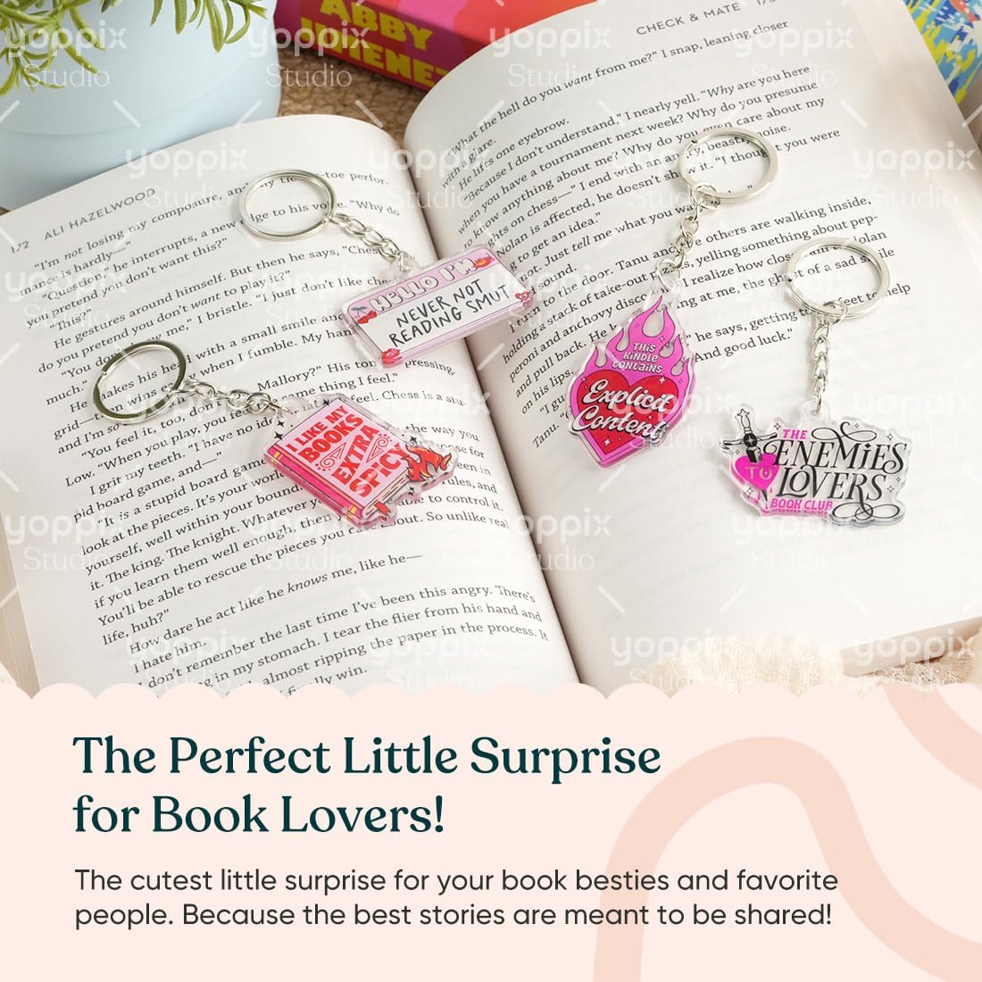 Funny Book Keychain Bookish Accessories