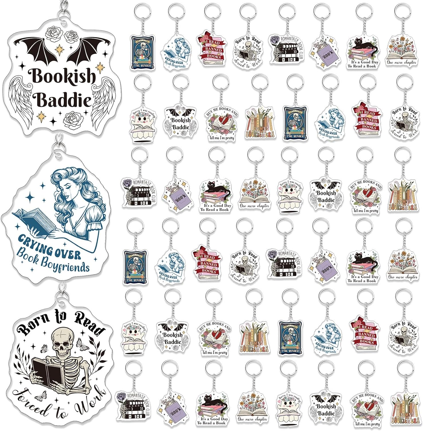 Funny Book Keychain Bookish Accessories