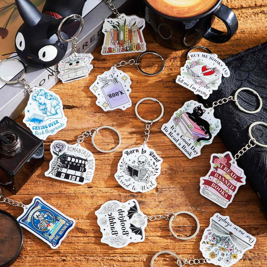 Funny Book Keychain Bookish Accessories